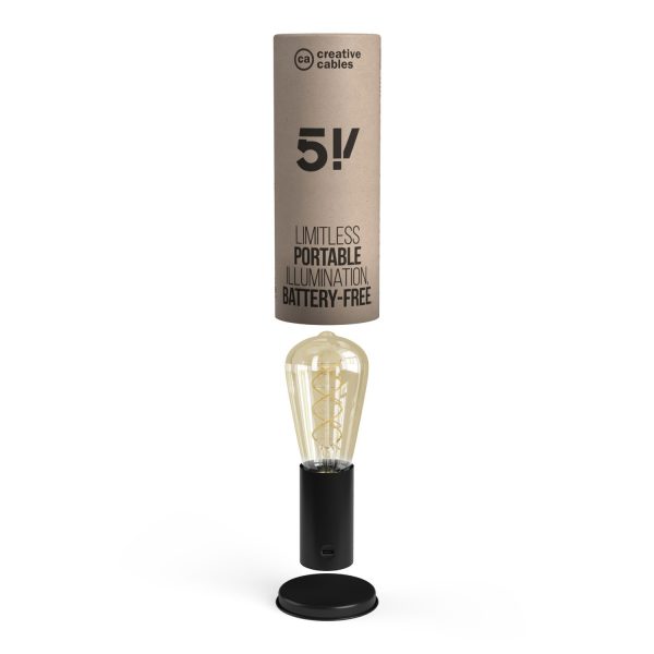 Draagbare SI! 5 volt lamp in geschenkverpakking - kleur ZWART